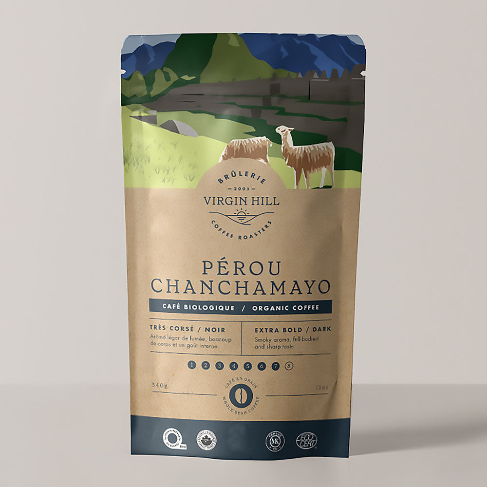 Bag of organic Peru Black coffee