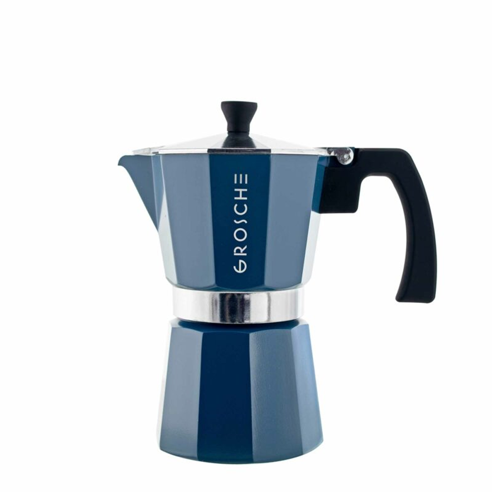 VH - Grosche MILANO Stovetop Espresso Maker, Blue Moka Pot 6 cup