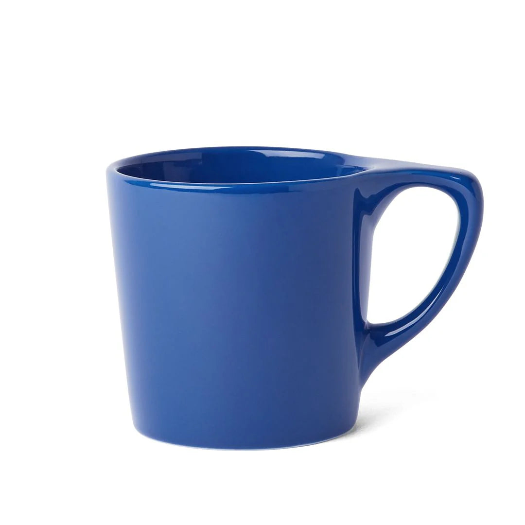 Blue mug on a white background