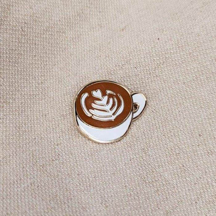 Enamel Pin Latte Art By Mimi & August