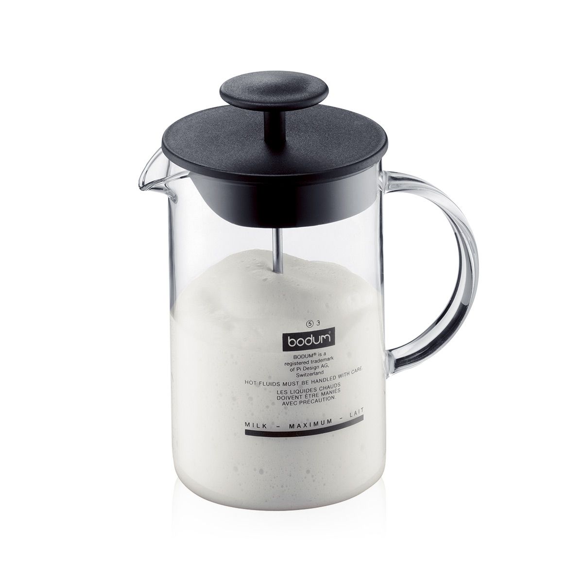 Mousseur à lait Bodum Latteo avec poignée en verre, 0,25 l, 8 oz