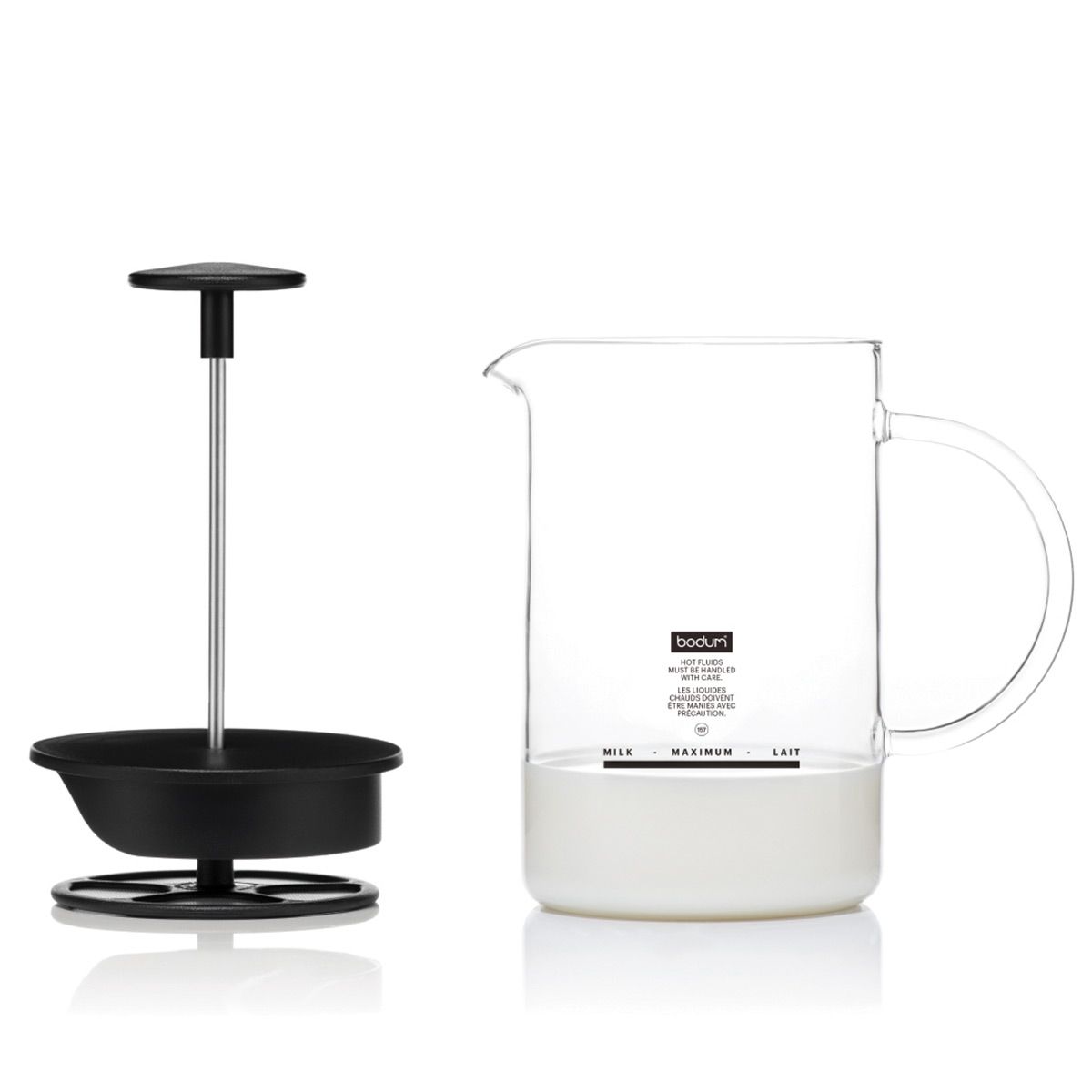 Bodum Latteo Milk frother with glass handle, 0.25 l, 8 oz