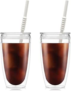 Bodum Pavina 13,5 oz à emporter avec paille