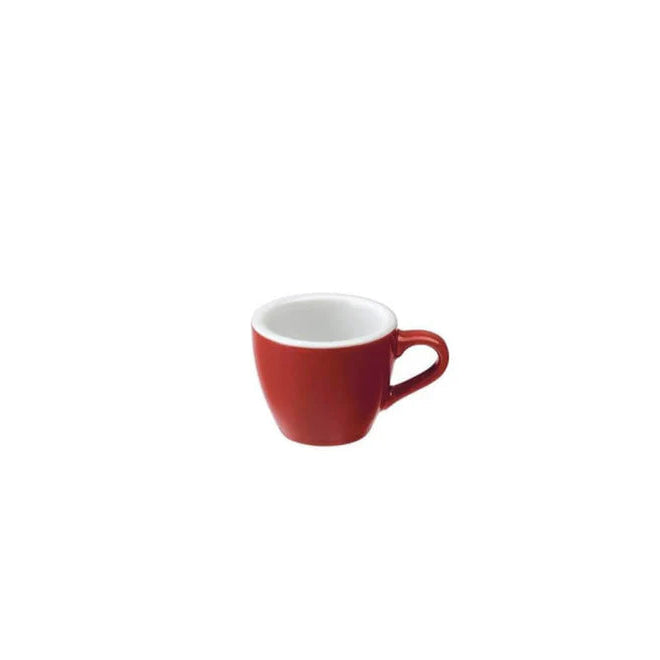 Red mug on a white background