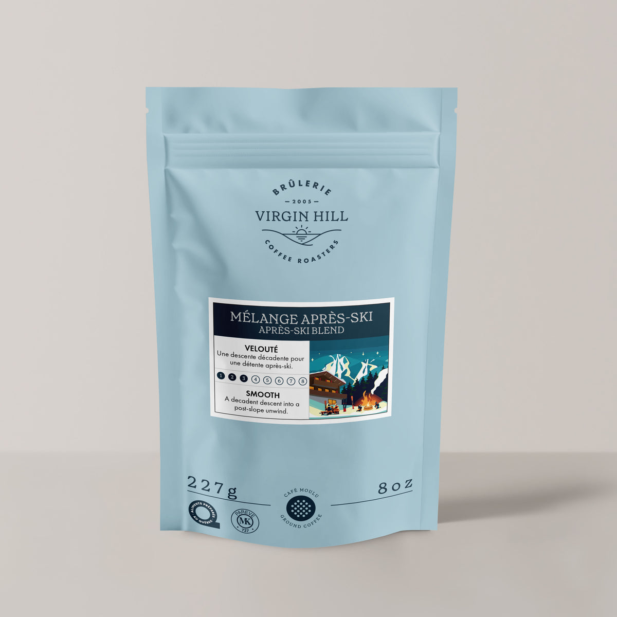 A bag of Apres-Ski Coffee