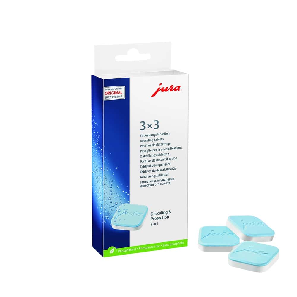 Coffee machine descaling tablets top
