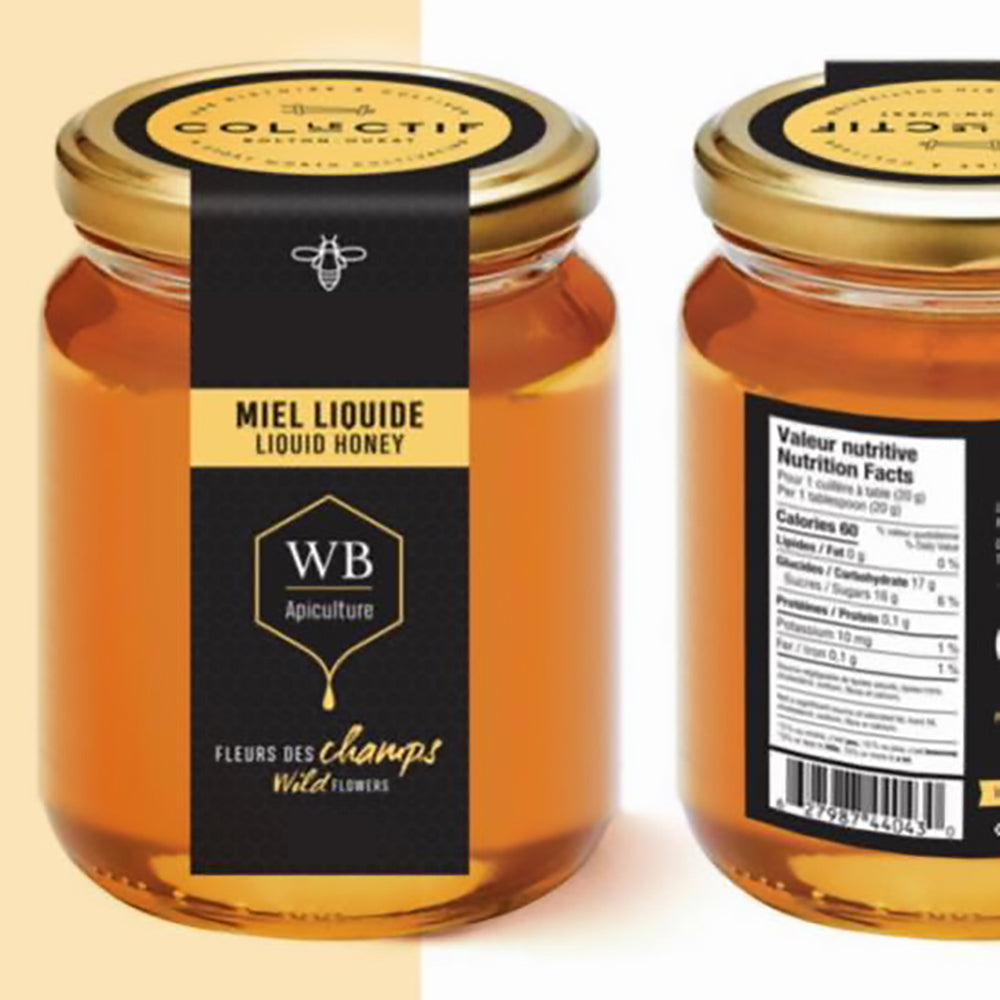 Locally sourced WB Liquid Honey picture 500g Photo du Miel Local WB liquide 500g